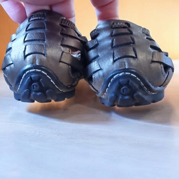 Rockport Leather Slip-On Hurache Sandal Etty Bronze Women's Flats Size 9 M - Picture 4 of 9